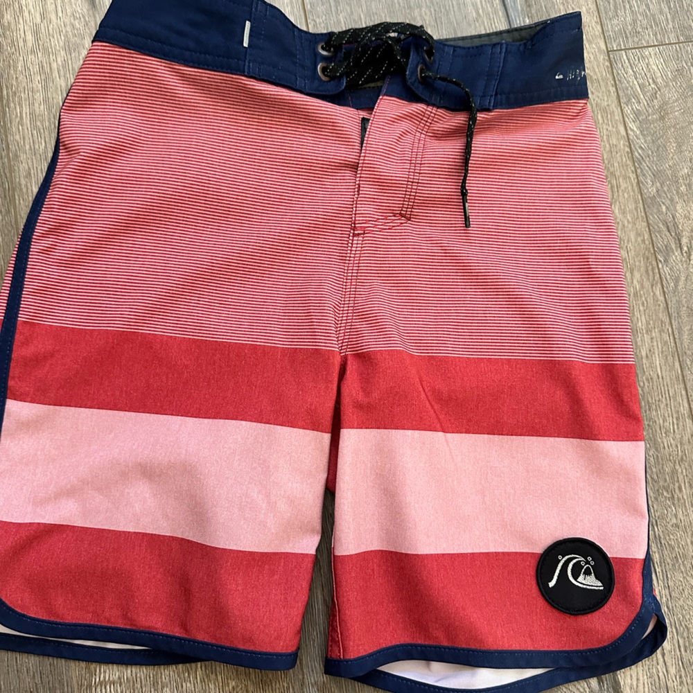 Quiksilver Red and Black Board Shorts